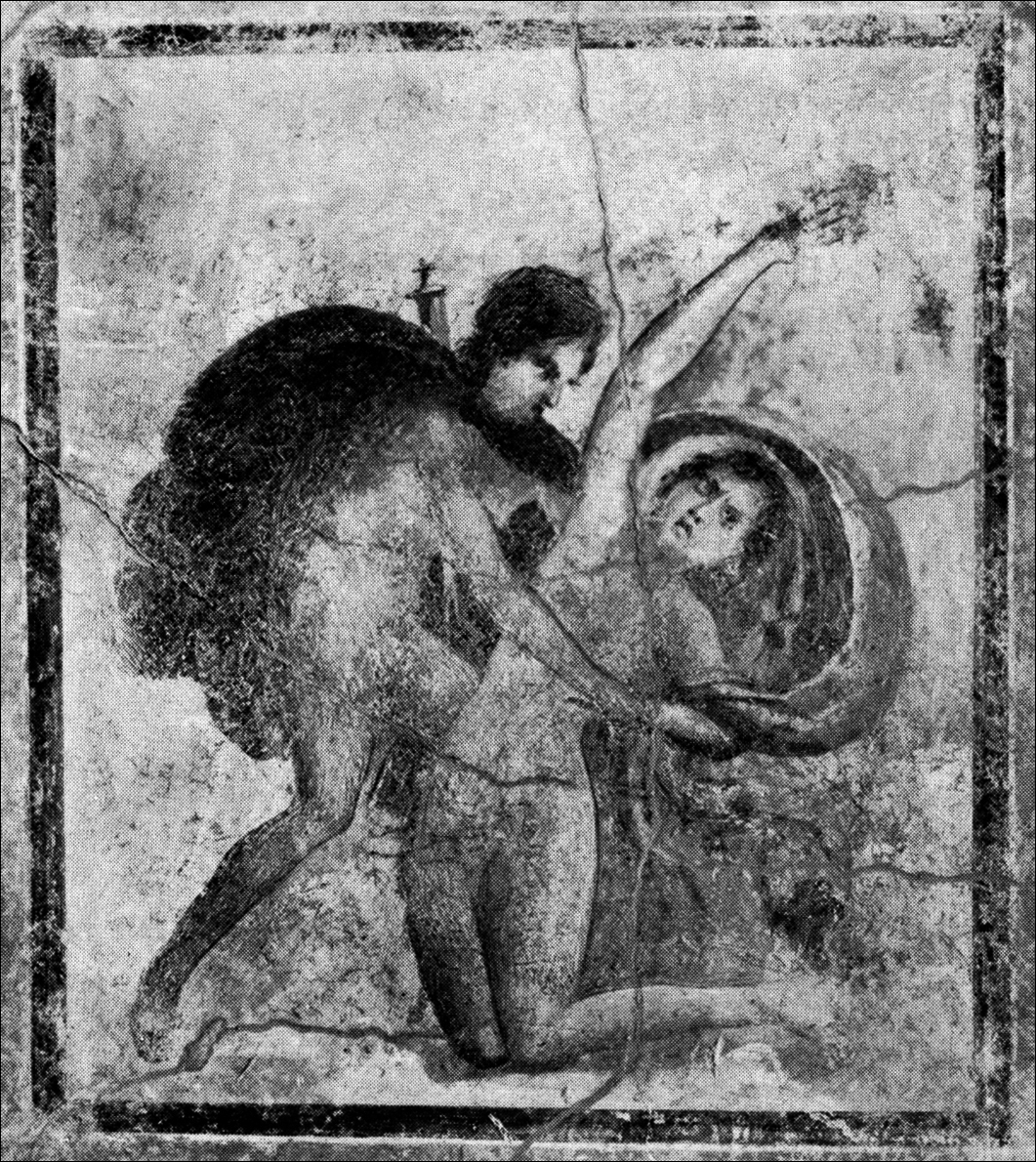 2. - Fresco de una casa de Pompeya S. I dc, 70-79. Nápoles Museo arqueológico nacional.