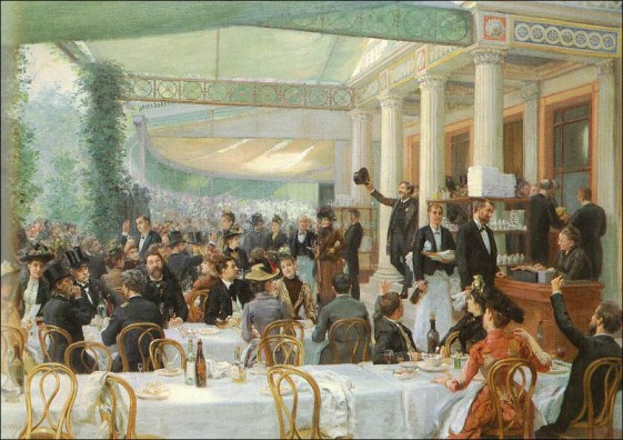 Jean André Rixens (1889). Dejeuner du Salon, au cafe la Cascade.