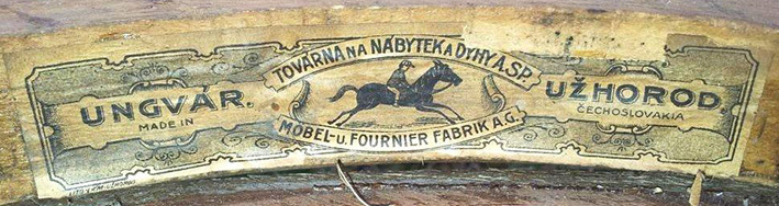 Ungvar, Mobel-und Furnierfabrik AG, Uºhorodská továrna na nábytek 1918 after (Aukro)