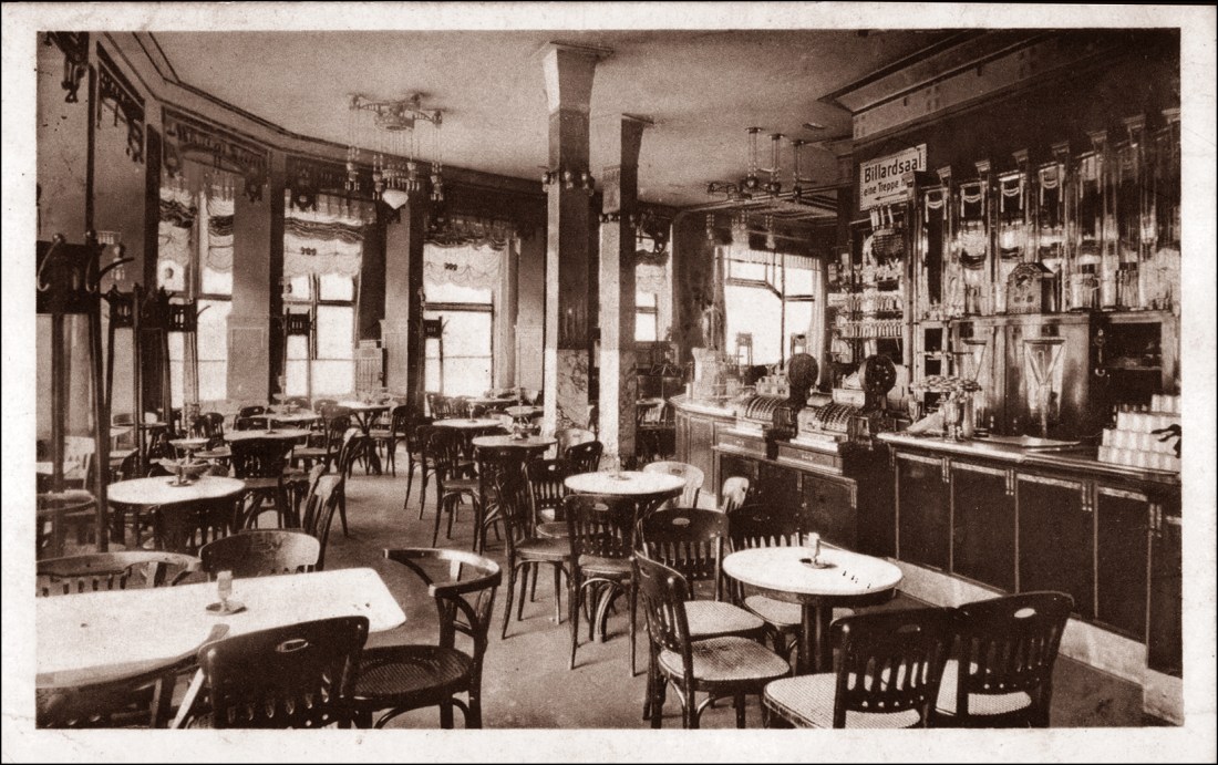 Wuppertal Elberfeld, Cafe Holländer, Innenansicht, Theke, Billardsaal