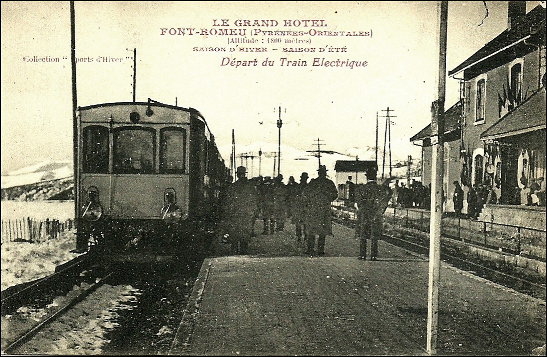 FONT-ROMEU, gare départ train (CPA)