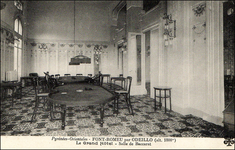 hotel de Font Romeu salle de Baccara