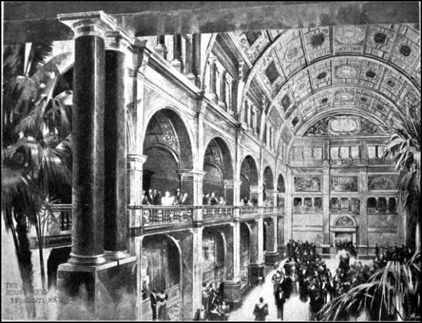 The King's Hall, Holborn Restaurant. by Thomas E. Colcutt (1895). Source Academy Architecture and Sculpture.