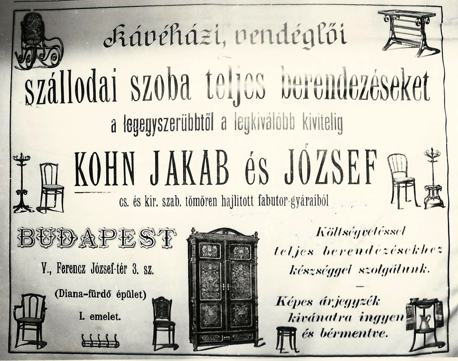 Anuncio de Kohn en Budapest recortado